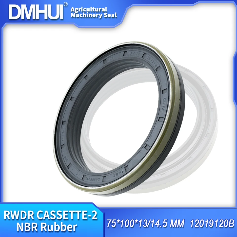 DMHUI 12019120B Tesnenie kolesa 75*100*13/14,5 mm RWDR Cassette-2 Typ NBR GUMOR TRACTOROVÉ Opravy hriadeľ 0734319723
