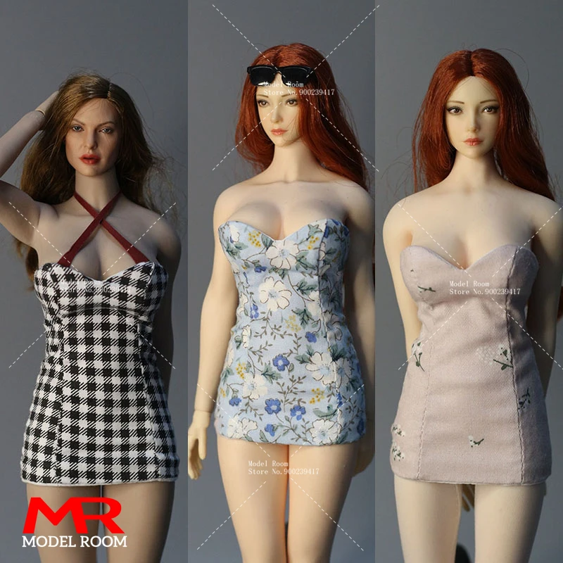 DMToys 1/6 Scale Female Bustier Dress Sexy sukňa Model Fit 12 '' Tbl Worldbox Soldier Action Figure Body Bály