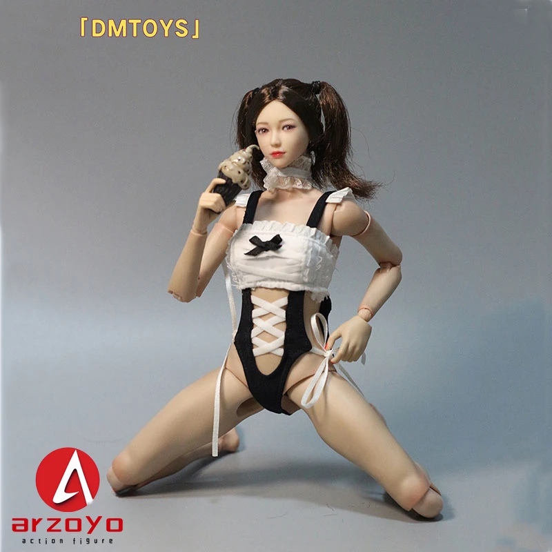 DMToys 1/6 Scale Maid BodySuit Cosplay kostýmový odev Model fit 12 '' ženské akčné figuríny bábiky