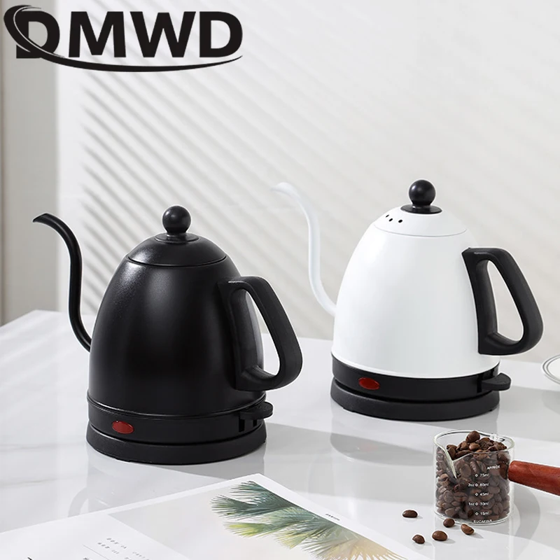 DMWD Electric Gooseneck Kettle 800 ml ručného varenia Kávový hrniek Čajky teplota regulačný hrniec Rýchle vykurovanie Kettle Electric Kettle