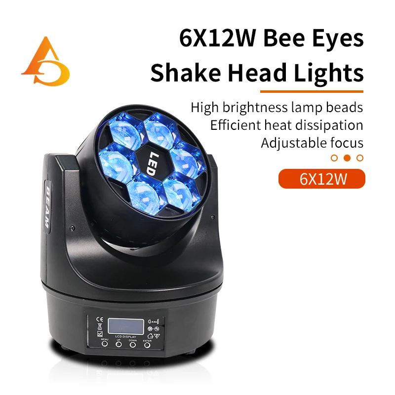 DMX512 6x15W RGBW LED lúč+Wash 6bees Eyes 11/14 Kanál Stage Efekt osvetlenie dobré pre DJ Disco Party Dance Parlaor Clubs Bar