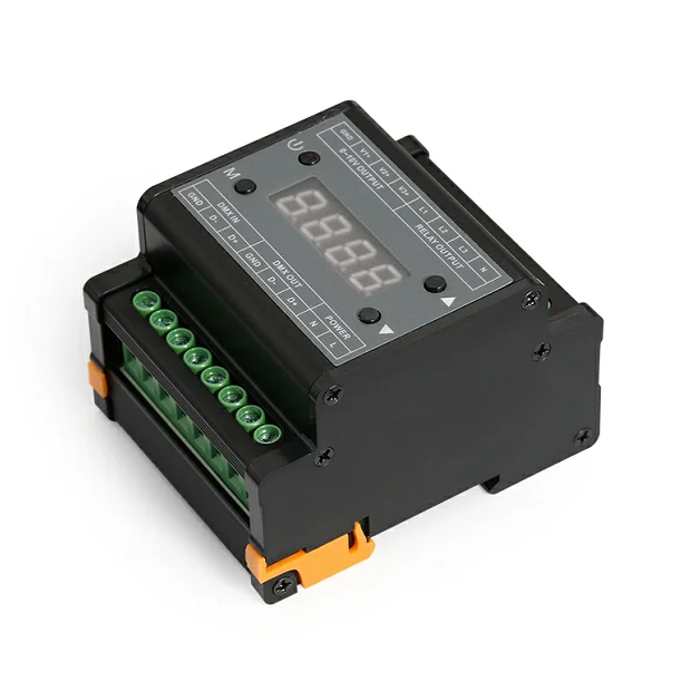DMX512 až 0-10V STILDER STILDER ,, 3 kanály sťahovania vysokého napätia, s displejom digitálnej trubice, ovládač dimmeru 0-10V;