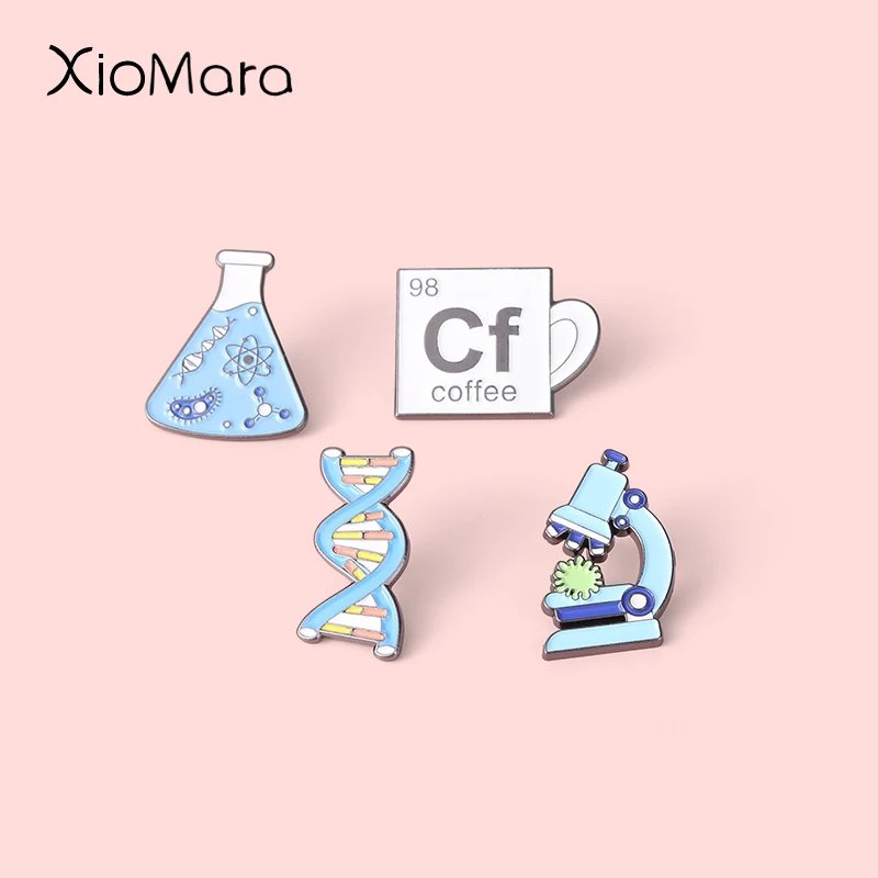 DNA Biological Experimental Experimental Enamel Pins Microbiálne bunky Science Chemistry Farmaceut Broš
