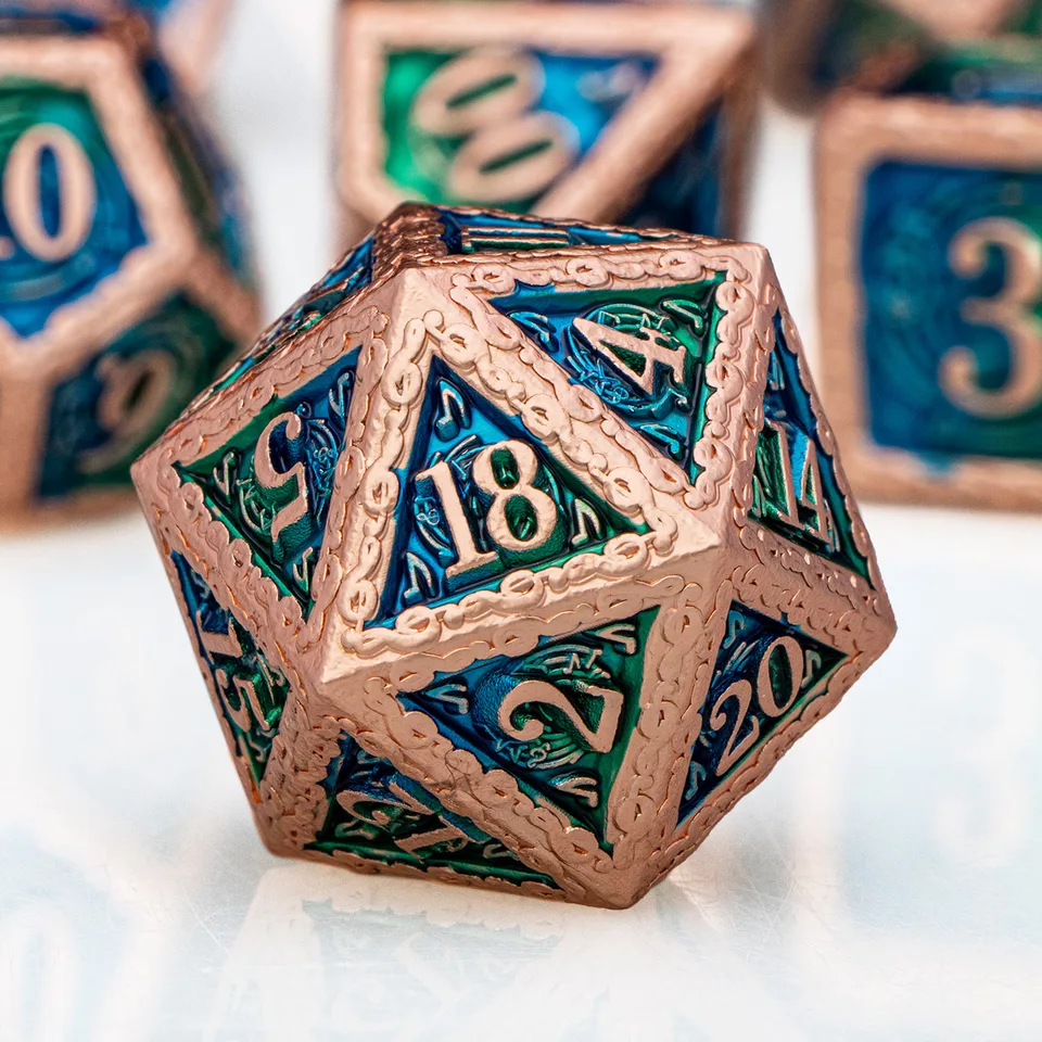 DND Metal Dice Set Hudba D&D DICE Dungeon a Dragon Roly Hering Games Polyhedral DICE RPG D a D DICE D20 D12 D10 D10 D8 D6 D4
