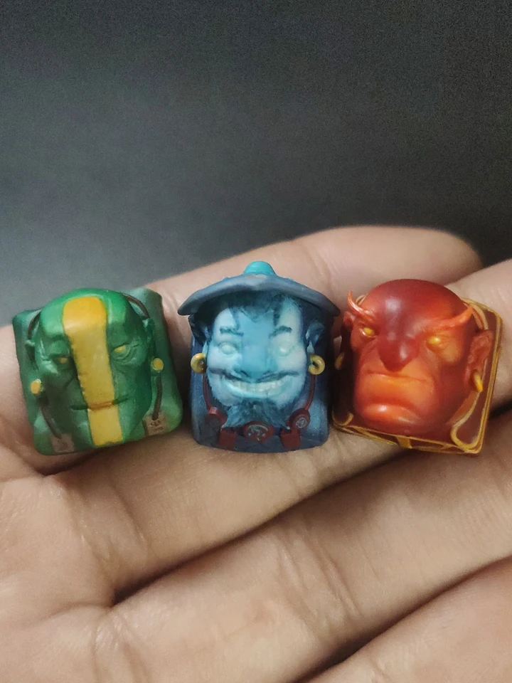 Do TA2 Game Keycaps Custom 3D tlačiareň Resin Ručne vyrábané farebné body Kľúč čiapka Srtisan Mechanical Keyboard MX Switch Anime KeyCaps