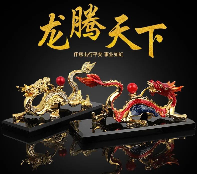 Dobrá domáca kancelária SPOLOČNOSŤ SPOLOČNOSTI TOP Efektívne peniaze prosperujúce podnikanie Lucky Royal Dragon Feng Shui mosadzná umenia socha