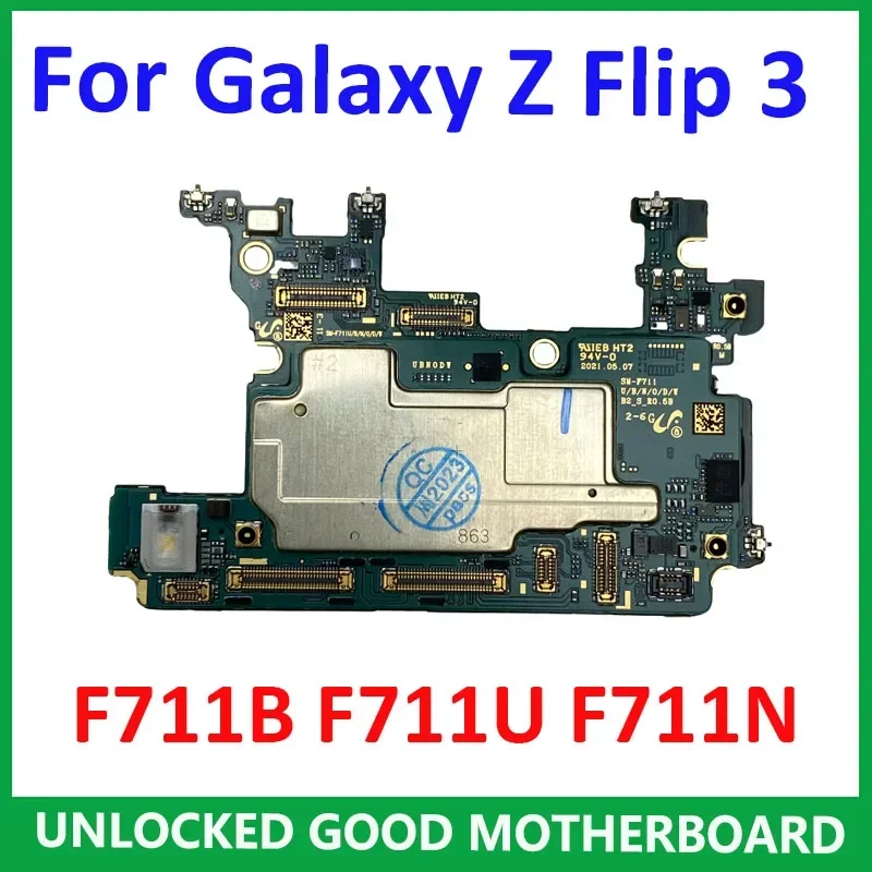 Dobrá odomknutá základná doska pre Samsung Galaxy Z Flip 3 F711b F711U F711n 128G 256G FLIP3 LOGICKÁ doska LOGICKÁ DOPAT