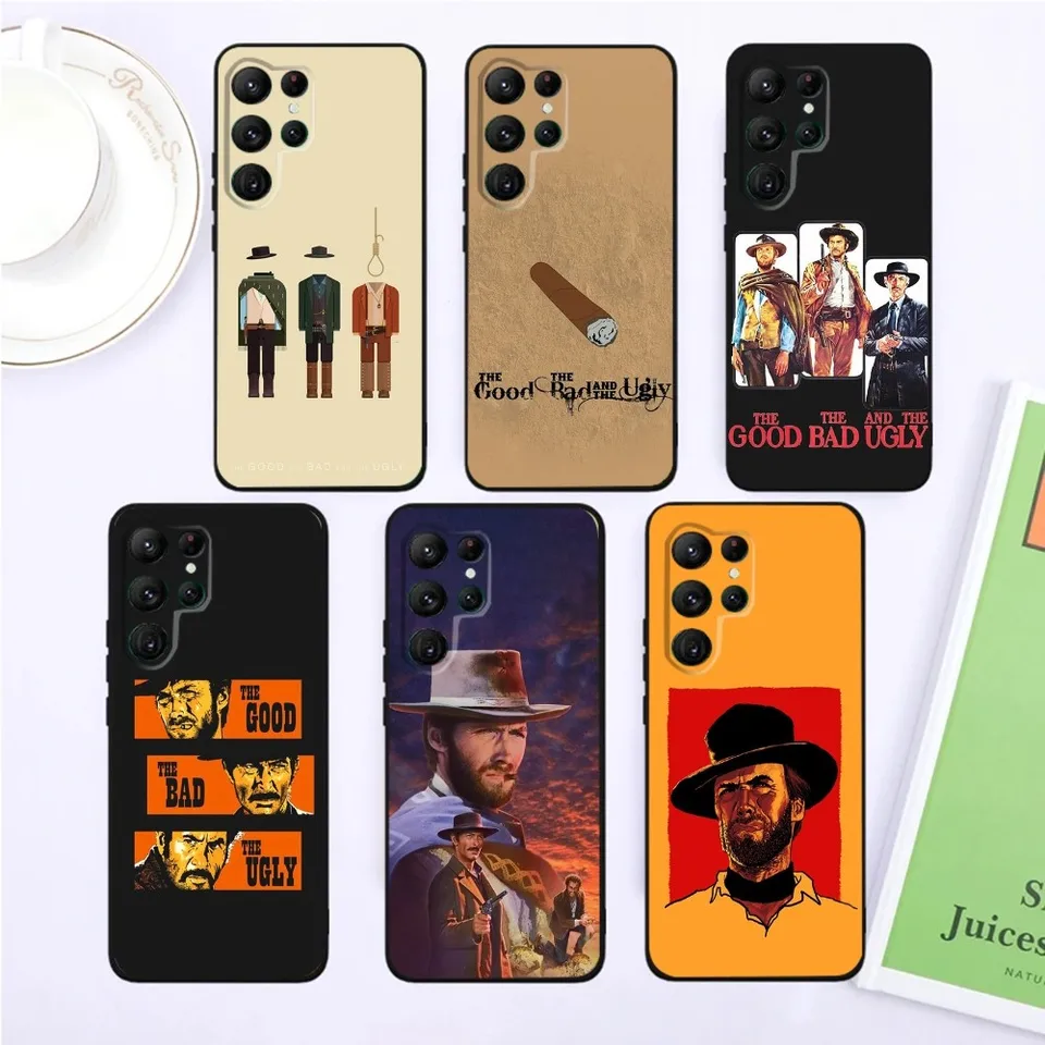 Dobrý zlý a škaredý puzdro pre telefón pre Samsungs24, S23, S22, S21, Ultra Pro S10, S30PLUS, S9,20LITE Čierna obálka
