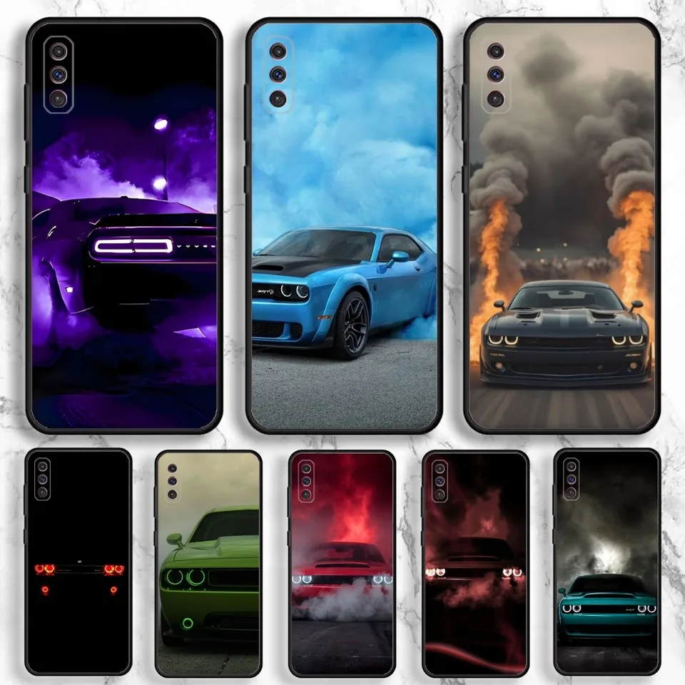 Dodge Challenger S-SRT vyhorenia puzdro pre Samsung Galaxy A13, A21S, A22, A31, A32, A52, A53, A71, A80, A91