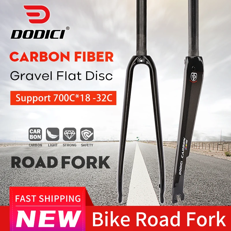 DODICE ROAD FISH GEVOR VODY 700X32C 28,6 mm rovná trubica Plná bicykel z uhlíkových vlákien Plná uhlíková predná vidlica