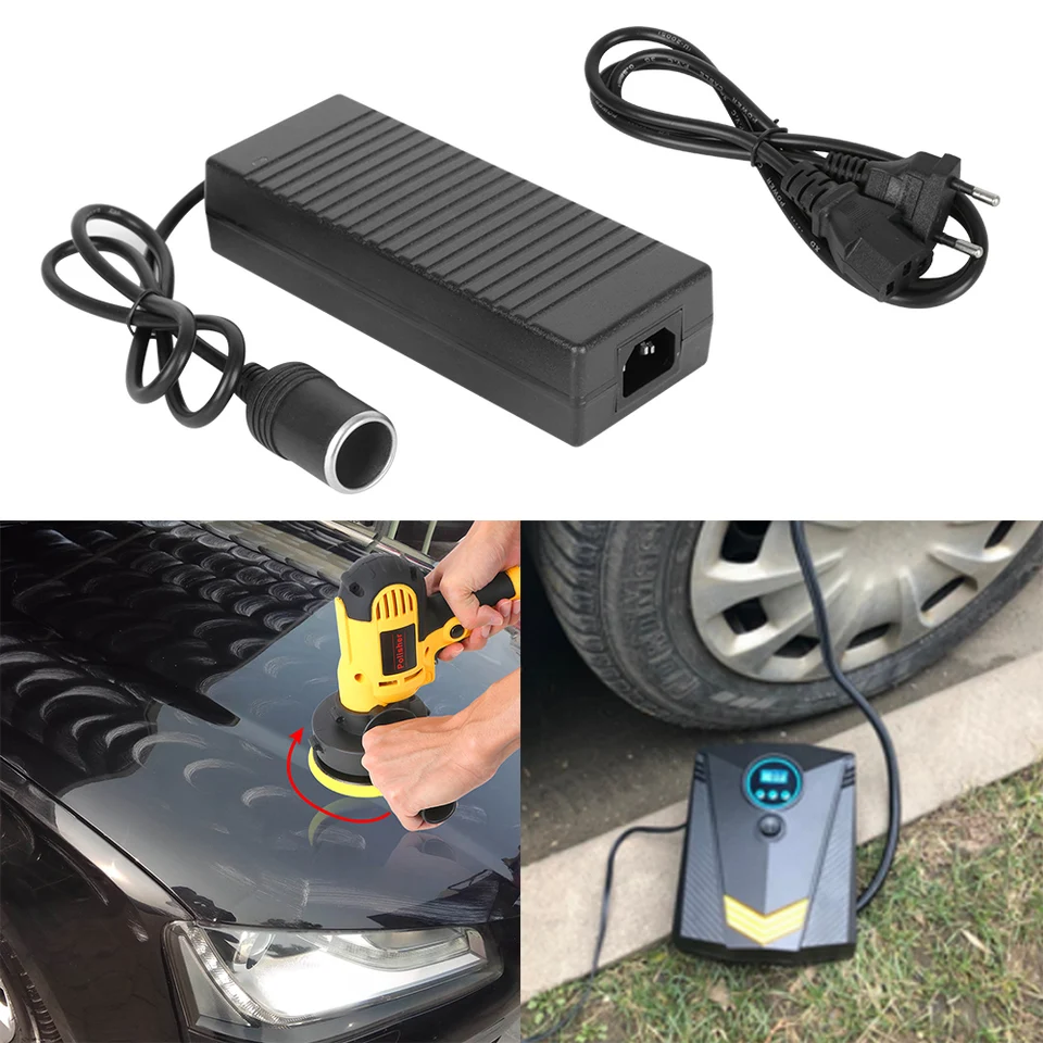 Dodávka zapaľovač EÚ US UK Plug Cigaret Lighter Converter 110V/ 220V až 12V 15A Power Adapter AC/ DC Convert