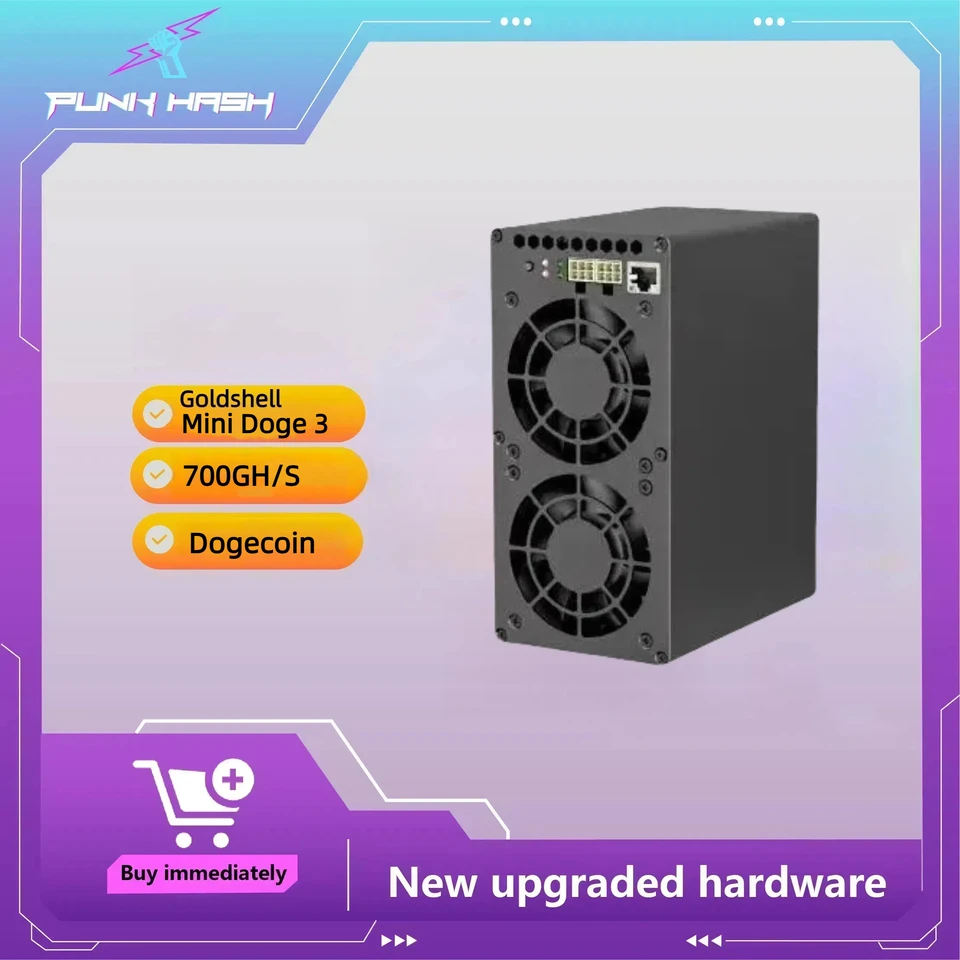 DOGE MINER GOLDSHELL MINI DOGE III 700MH/S DOGECOIN Crypto Mining Machine Mini Doge Goldshell Mini Doge