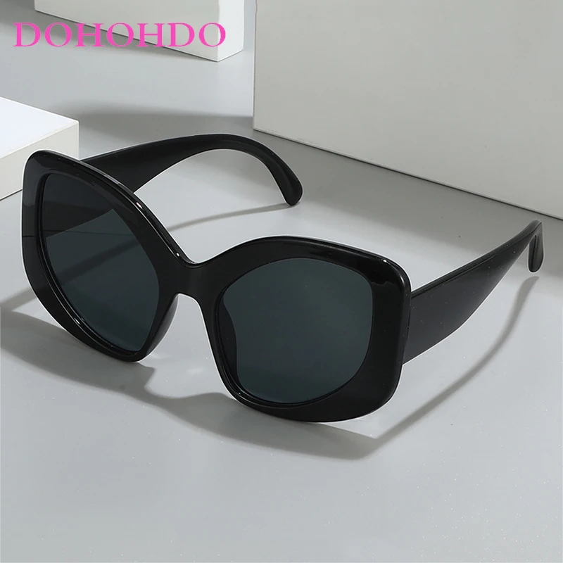 Dohohdo y2k nadmerné slnečné okuliare mačacie oči Ženy Dekoratívne módne odtiene poháňajú cestovné slnečné okuliare UV400 Oculos de Sol Gafas