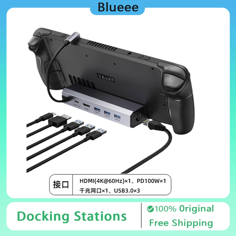 Dokovacie stanice JSAUX 7 in 1 Console Dock 6 v 1 SteamDeck Stand Base Base Type-C Rogally Accessory Dock Hub Dotm Parne Deck OLED OLED