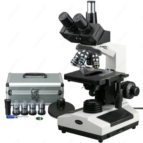 Doktor veterinárny mikroskop-AMSCOPE dodáva 40x-2000x fázový kontrast veterinárneho trinokulárneho zlúčeniny mikroskop