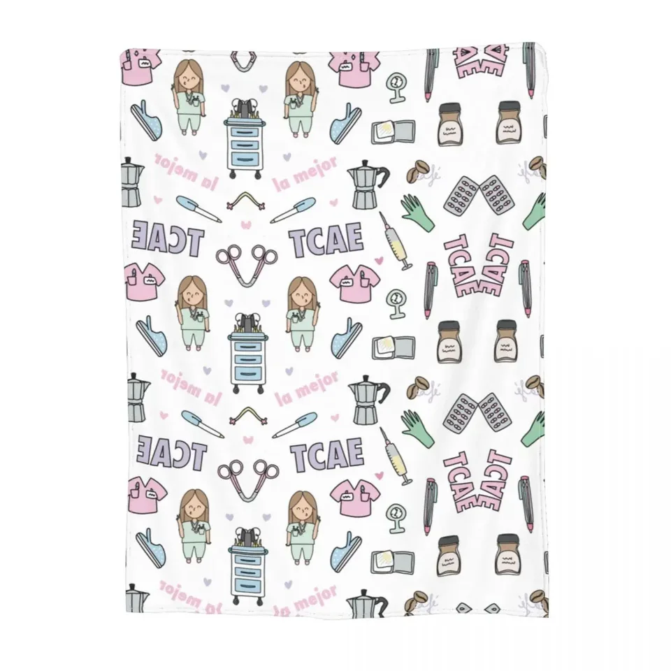 Doktorka sestra prikrývka Enfermera en Apuros Merch Print Sofa Hádajte prikrývku relax ľahké tenké pre vonkajšie posteľné hody