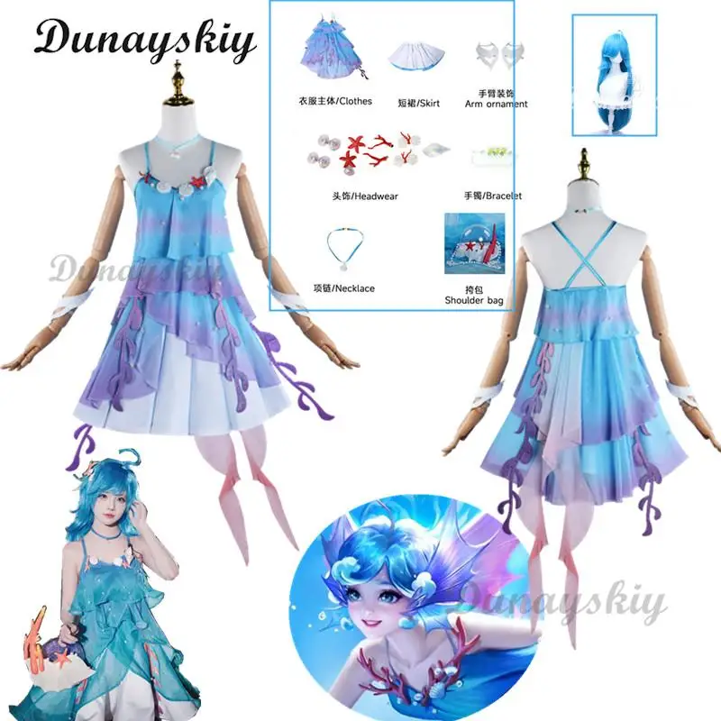 DOLIA COSPLAY Game HOND KONS KOSTUMÁLNE Uniformné šaty vrecka hlavy scéna parochňa Pary rola Play oblečenie pre ženy sukne
