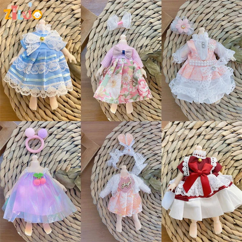 Doll Coupter for Girls 15-18cm Doll Clothes oblečenie sukne roztomilé príležitostné hračky pre bábiky Doll Adciersory Hračky pre detské darčeky
