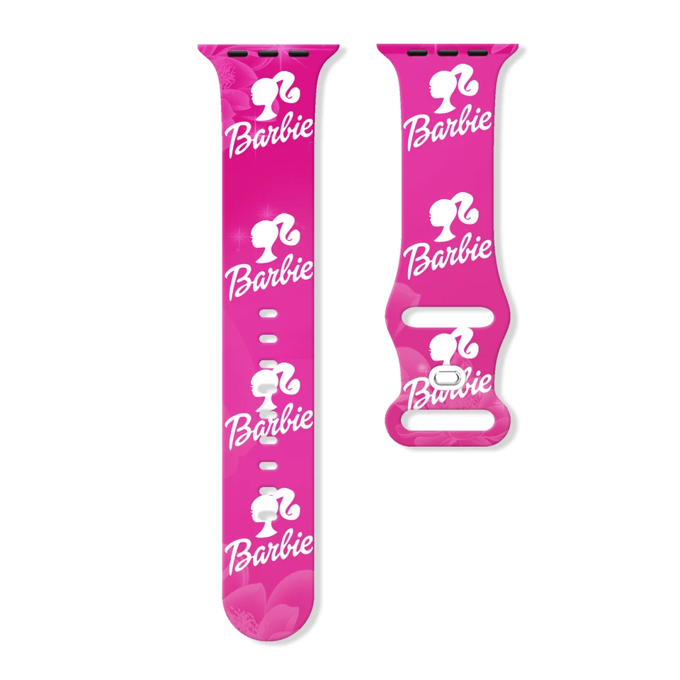 Doll Printed Race for Apple Watch 9 8 7 SE 6 Silikónový pás nahraditeľný náramok pre IWATCH 45 mm 44 mm 42 mm 41 mm Sport WatchBand