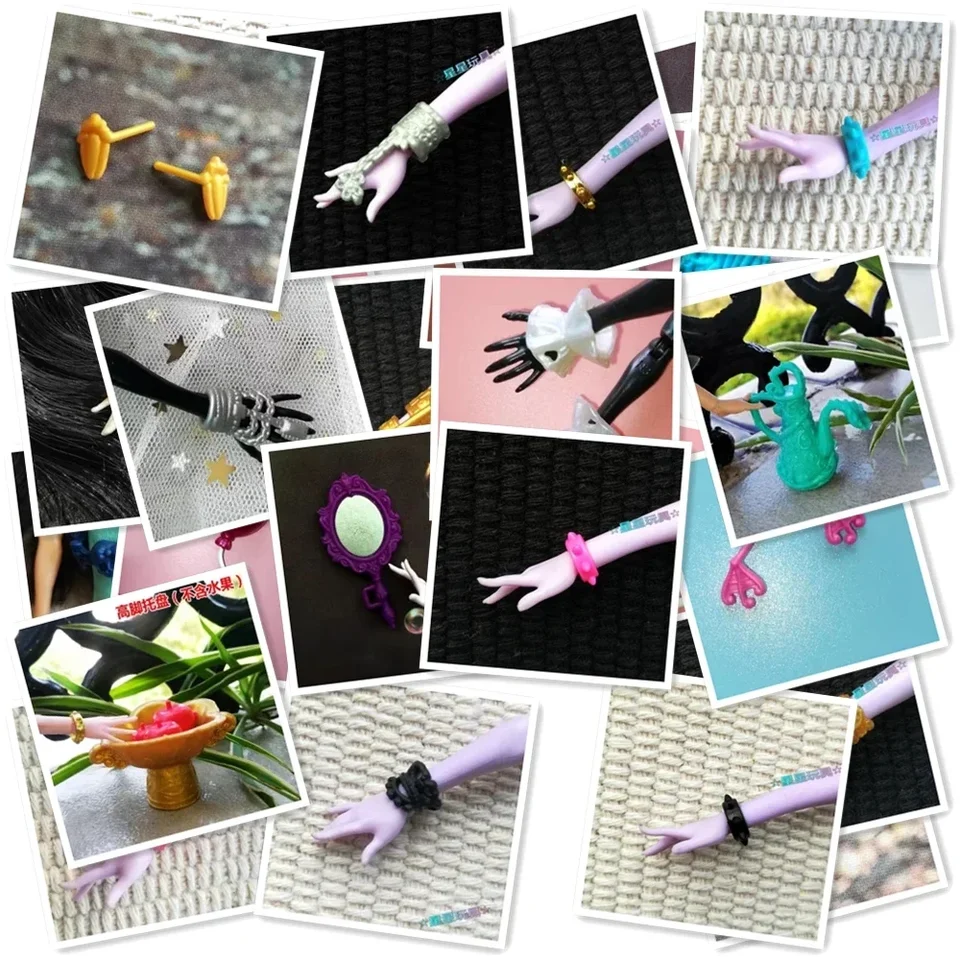 Dolls Accessories pre príšery vysoké bábiky pre 1/6 Doll House Detské detské párty Korunové tašky Náhrdelník diely bez bábiky
