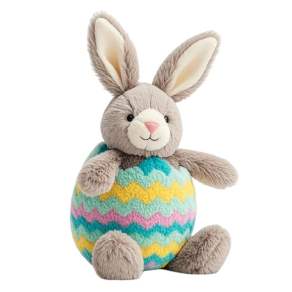 Dolls Kids Veľkonočný zajačik a vajcia H hračka rozkošné plnené zviera s farebnou veľkonočnou témou 5 zosilňovač ESC