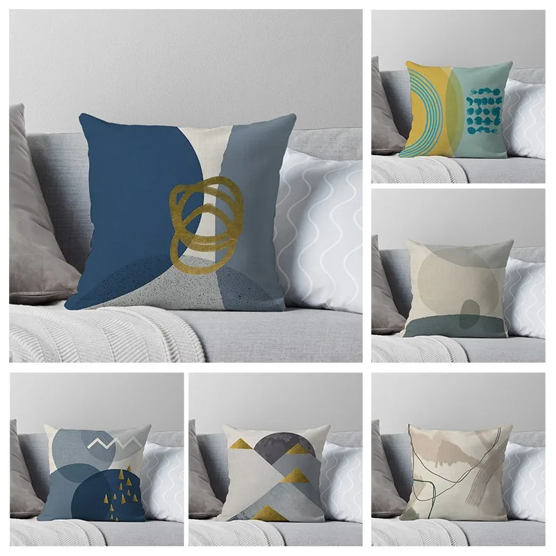 Domov dekoratívny domáci vankúš pre kryt vankúša na pohovke 45*45 Nordic 40*40 cm 40x40cm 50x50 Obývacia izba Abstrakt 60x60 Šedý boho