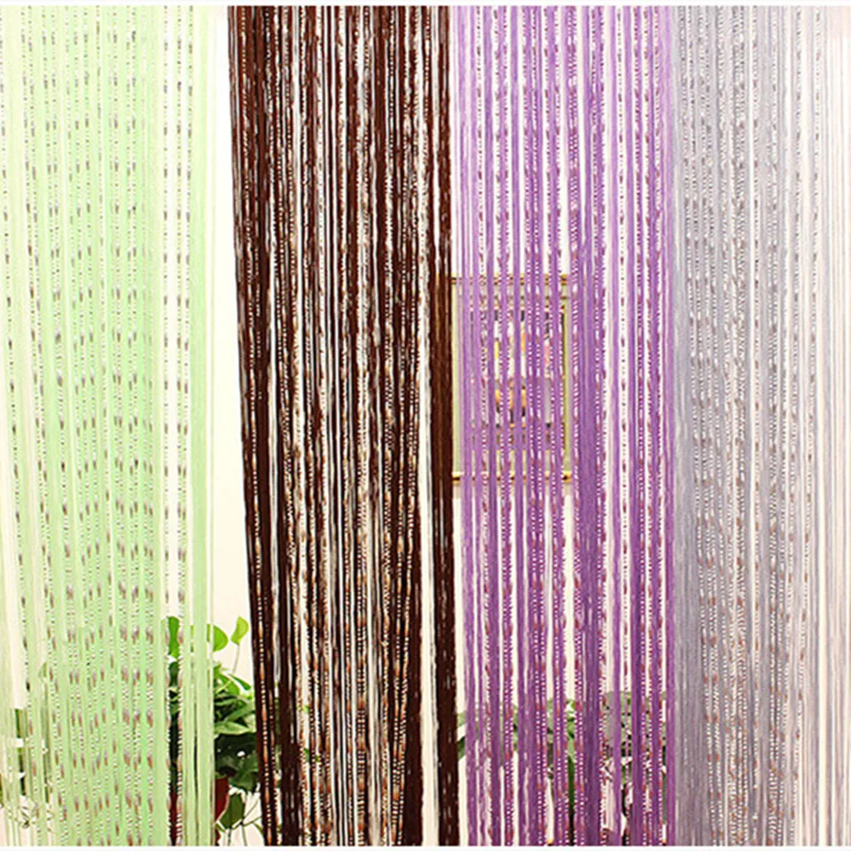 Domáca dekoratívna rosná kvapka retiazka korálky na reťaz opálenia String Door Room Delider Fly Bug Screen Tassel 1mx2m