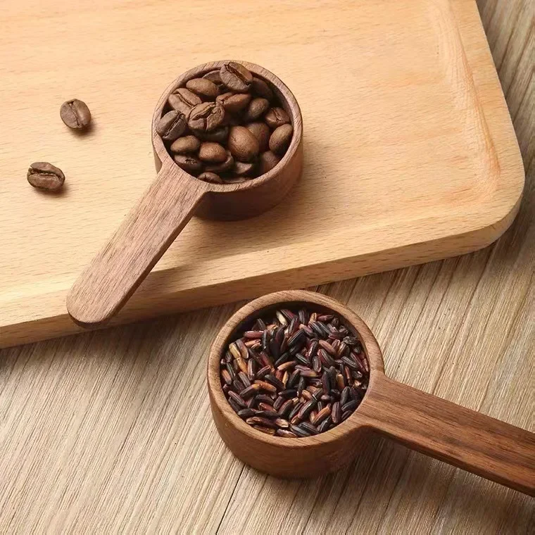 Domáca drevená meracia lyžica Sada kuchyňa Meranie lyžičiek čajová káva naberaca cukor Spice Measure Meering Nástroje na varenie