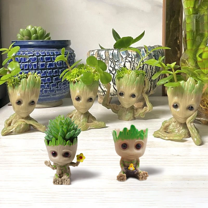 Domáca kancelária dekorácia pracovnej plochy miniatúrny model Groot Figurín karikatúra detský strom muž Respondenty detské hračky mini 6cm