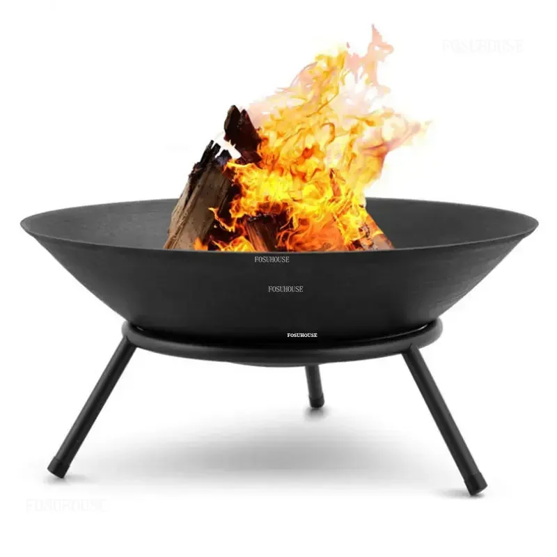 Domáca záhrada Courtyard gril stojan na kované železné oheň jamy vonkajšie kempingové pec American Bonfire Party Brazier Fire Wood Ohrieč