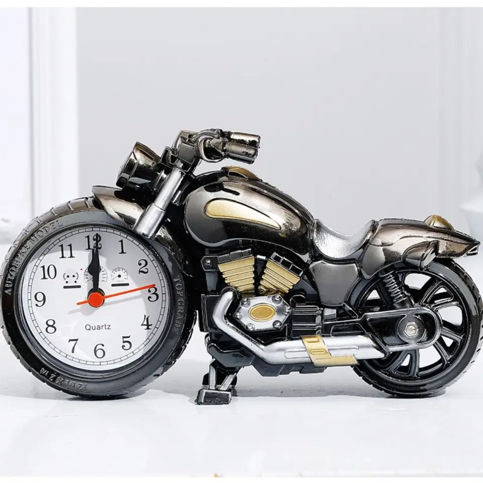 Domáca záhrada Nová vintage arabská číslica Motocykel Tvar tvorivého stola budík Domovod dekorácie miestnosť stolová dekorácia remeslá