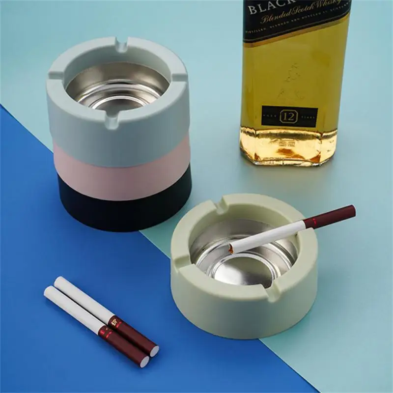 Domáce kreatívne popolníky Tinkplate Plast Plastic PP Simple Fashion Nordic StyleHome Office Cigaret Cigariet Nástroje pre fajčiar
