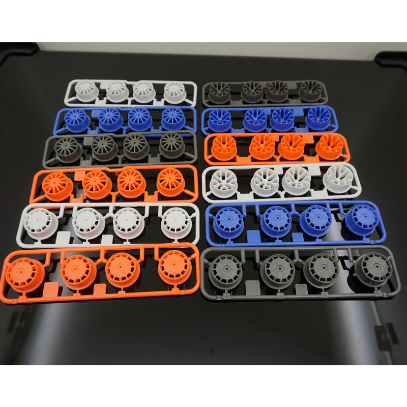 Domáce mini 4wd pretekárske auto uhlíkové plasty y Spoke/Dish Typ/plutva Typ Light Hmotnosť stredných kolesov ráfiky veľké Te37 4 farby