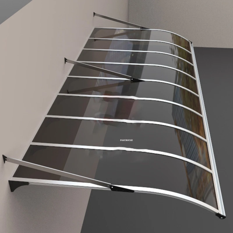 Domáce okno nádvorie Eaves Rainproof Pergola Moderné veľké umývadlo Hliníková zliatina Gazebos Transparentná tanier markíza záhradný pavilón