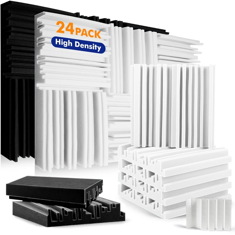 Domáce vnútorné akustické izolácie špongiové panely 6/12/24 PCS Studio Self Adhesive Sound Izolátor stena ošetrenia hluku