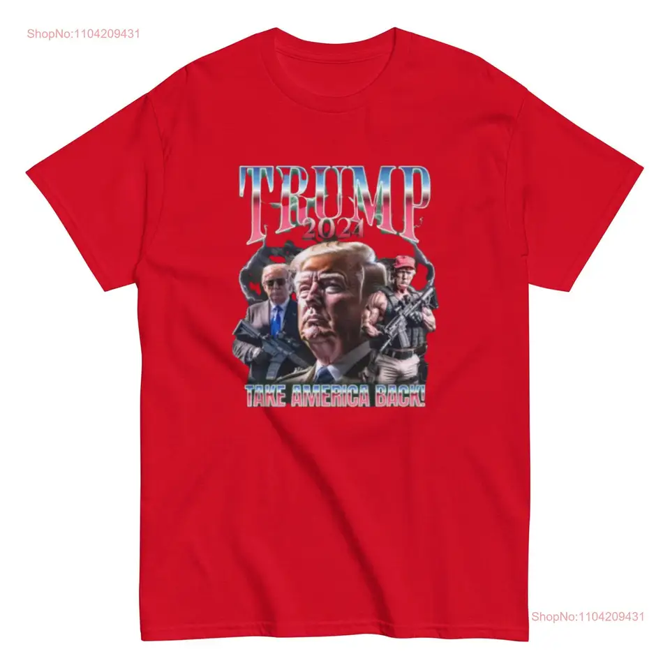 Donald Trump 2024 Take America Back Vintage T tričko Classic Tee dlhé alebo krátke rukávy