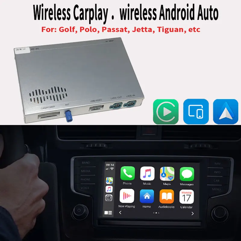 Dongle Apple CarPlay SEM Fio Mirrorlink/iOS 14 CarPlayes Android Auto pre Volkswagen Golf Passat Polo Tiguan Jetta Magotan Mib 2