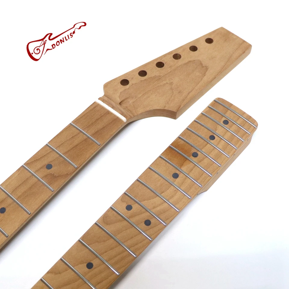 Donlis Paddle headstock pražené javor St Electric Guitar krky na mieru nedokončený krk TL s 22 pražcami z nehrdzavejúcej ocele