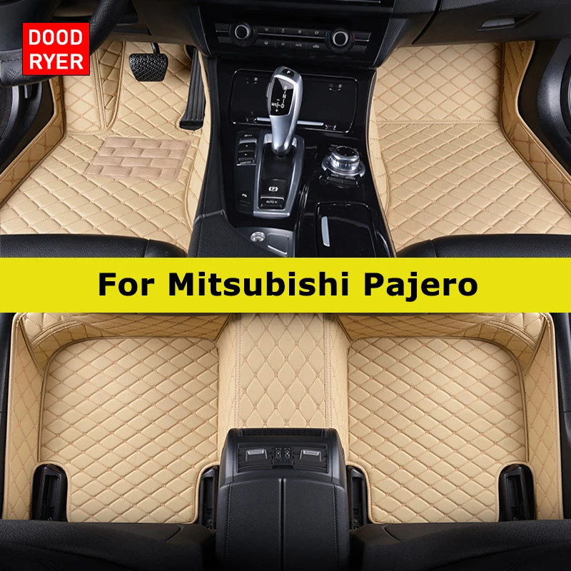 DOODRYER Vlastné podlahové rohože pre auto pre Mitsubishi Pajero V73 V77 V93 V97 Automatické koberce nohy