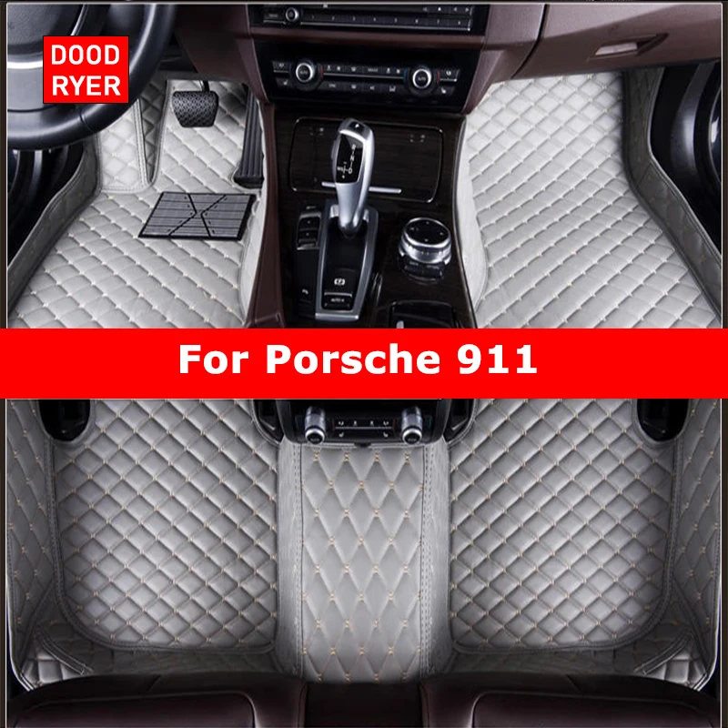 DOODRYER Vlastné podlahové rohože pre auto pre Porsche 911 991 992 997