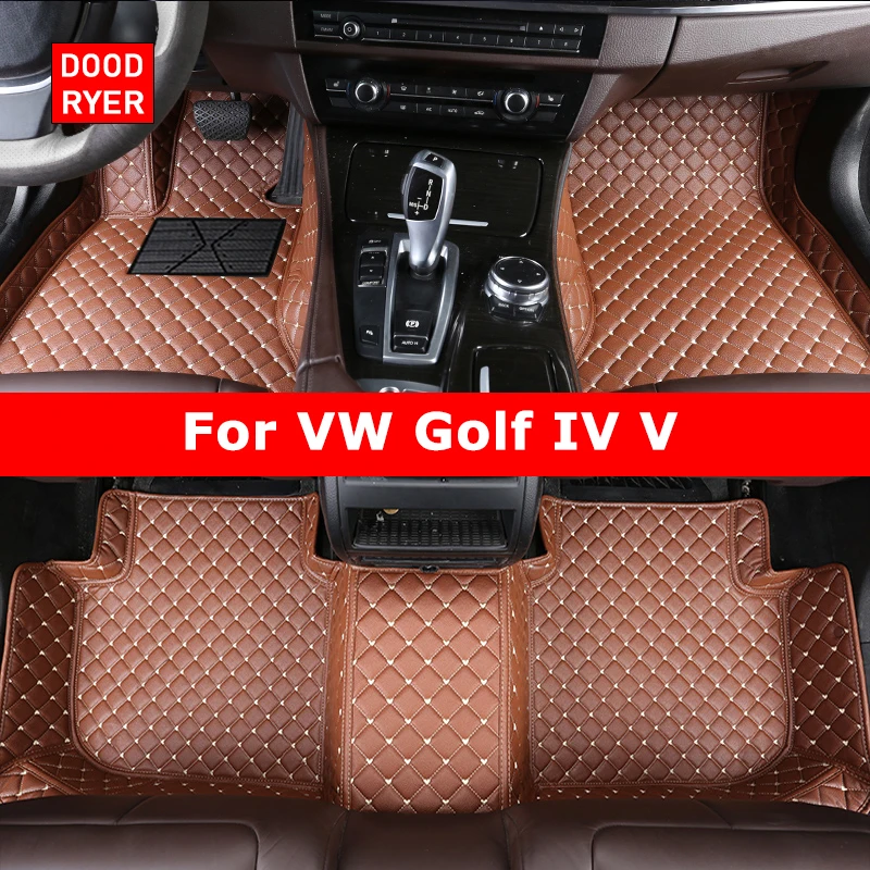 DOODRYER Vlastné podlahové rohože pre VW Golf IV V 1997-2008 4. 5. 5. auto Carpets Foch Coche Accessorie