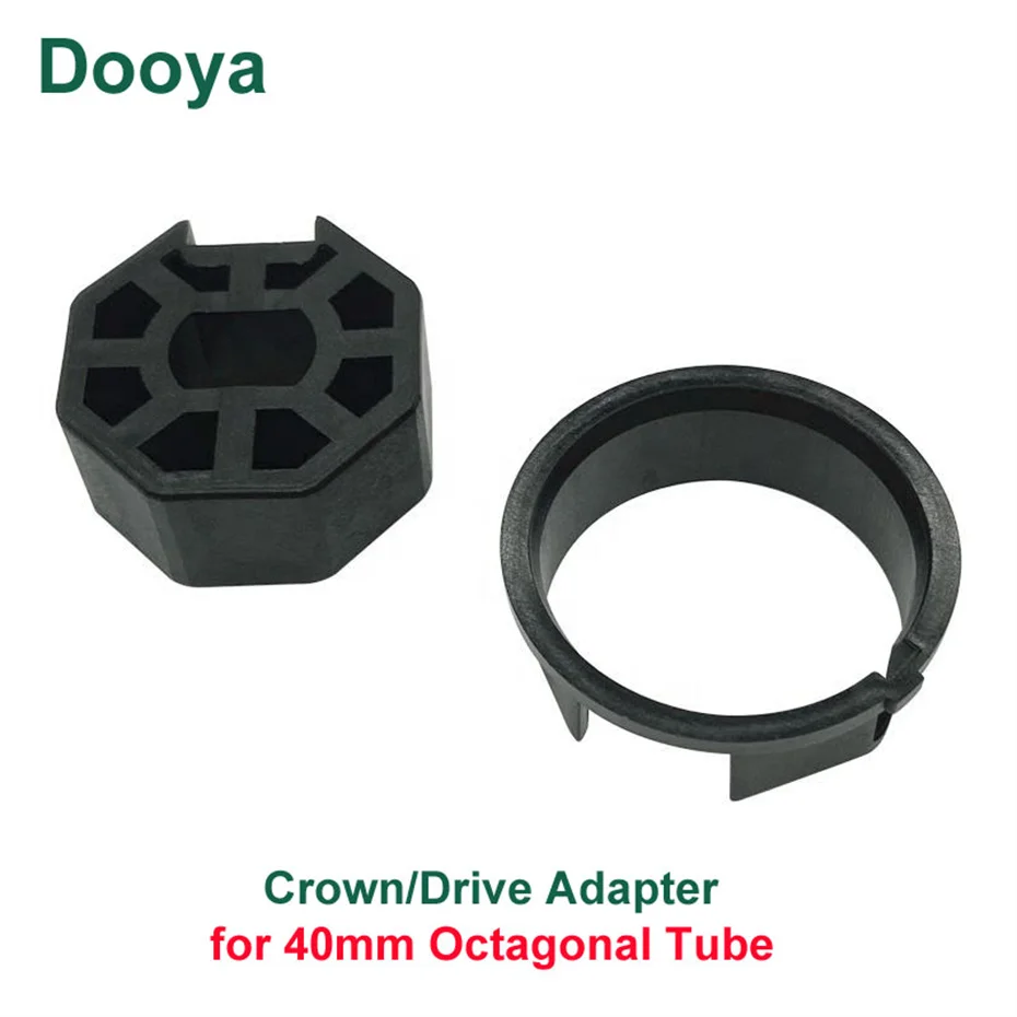 Dooya Crown+Adapter hnacieho adaptéra pre motorizované benátske žalúzie, pre rúrkový motor Dooya/Tuya s priemerom 35 mm, priemer 40 mm osemuholníkovej trubice