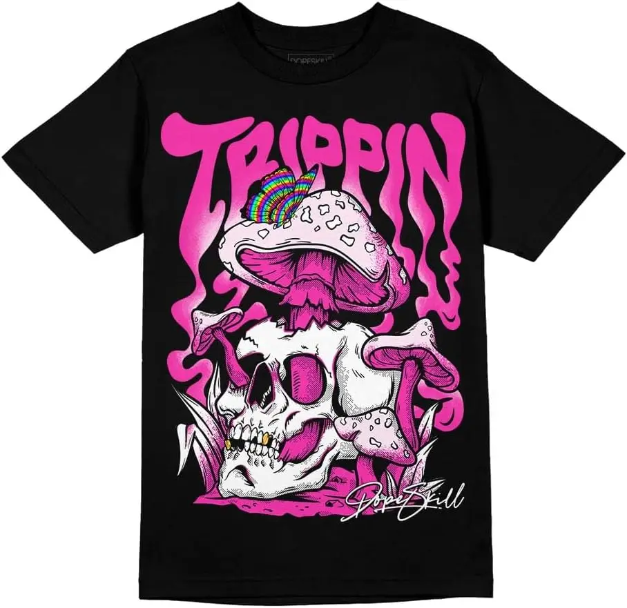Dopeskill Graphic Tee Triple Pink Horror Skull Streetwear Hip Hop Pánska teniska tričku Color Trippin Trippin