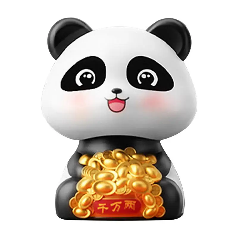 Doplnky automobilov Panda Dashboard Dekorácie Panda Dashboard Figurines Lovely Panda Decor Decor Solar-Powed Head Panda