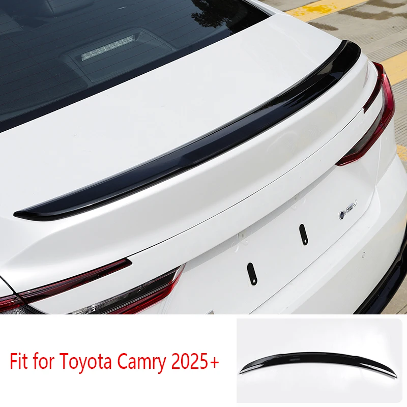 Doplnky automobilov vhodné pre Toyota Camry Sedan 2025 2026 9. ABS Glosy Black Carbon Fiber Zadné dvere chvost Kumeňa Krídle krídlo pery