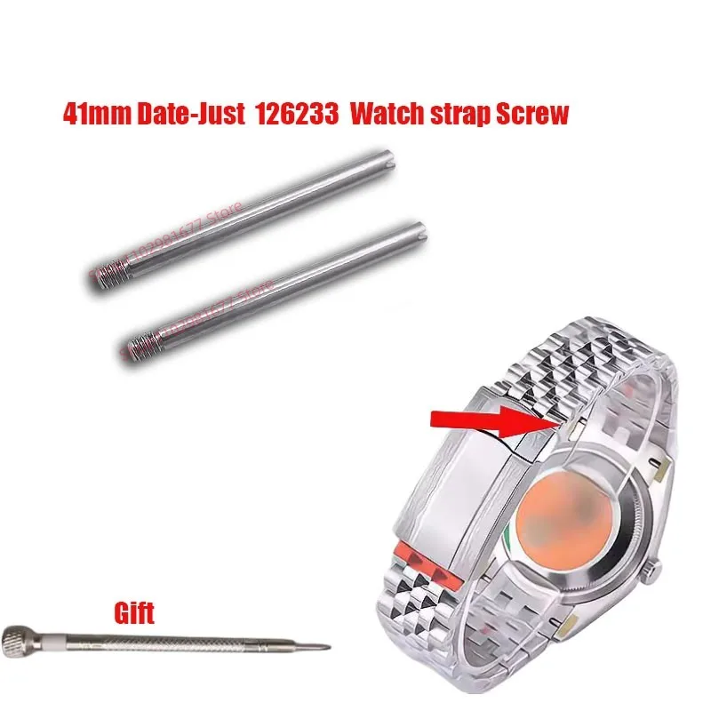 Doplnky hodiniek 14,3 mm 316L z nehrdzavejúcej ocele 41 mm 126233 ZAMESTNANCOVÉ SKRAČKY SKRAČKY FIT FIL pre RLX DATE JUST 126233