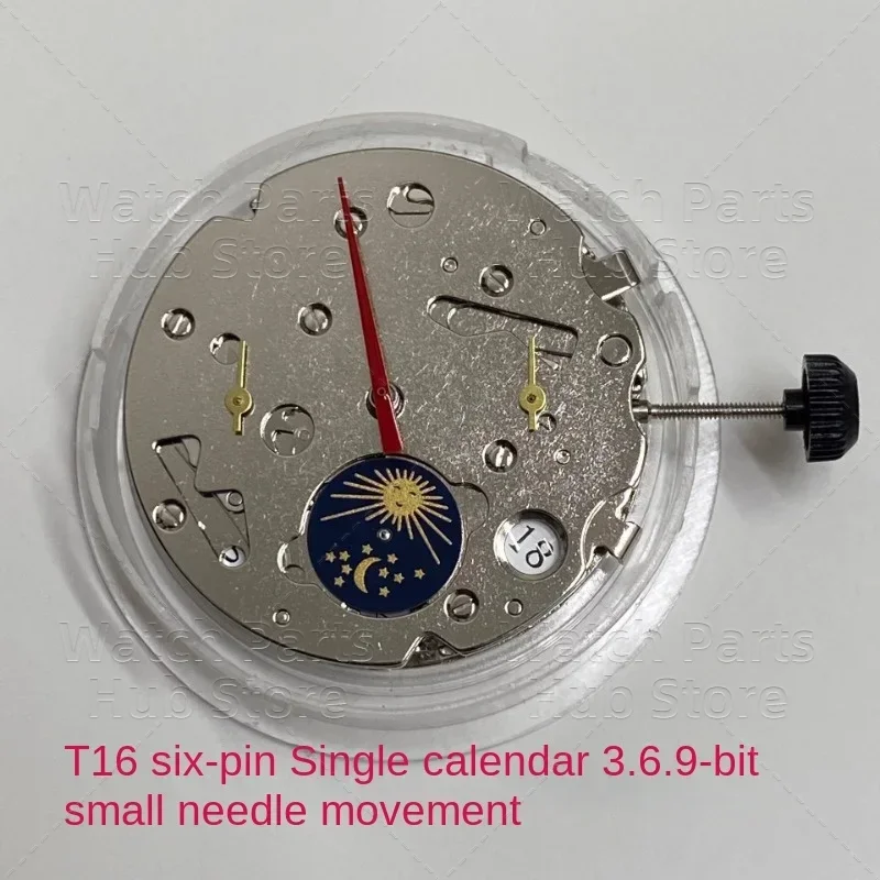 Doplnky hodiniek Úplne nové domáce čajky T16 6 Hands Move Automatický mechanický stroj 3.6,9 Bit Malé sekundy