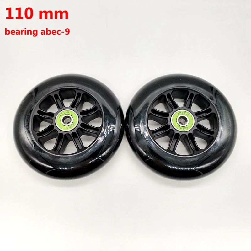 Doprava na prepravu kolieska 110 mm*24 mm čierne koleso PU vyrobené ABEC-9 ložisko 100x24