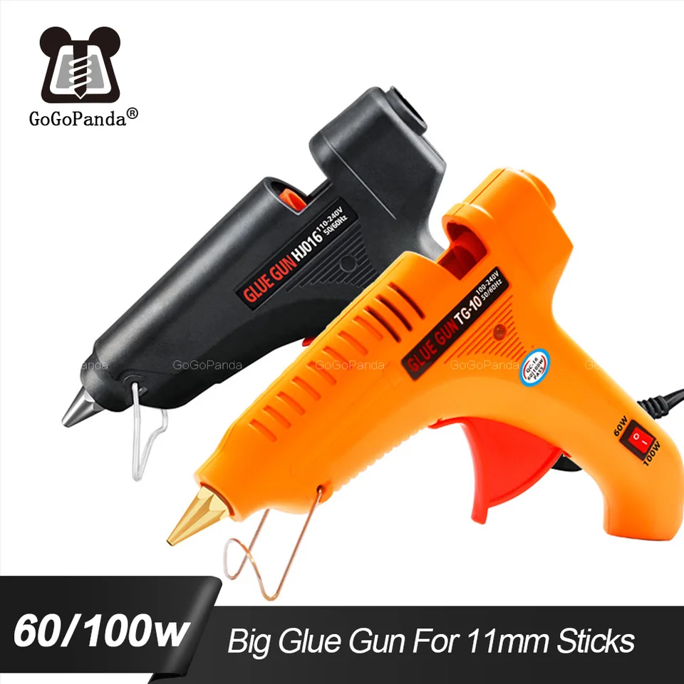 Doprava zdarma 100 W DIY Hot Telg Glue Gue Gun Black Sticks Trigger Art Craft Opravy Nástroj so svetlom GG-5 110V-240V
