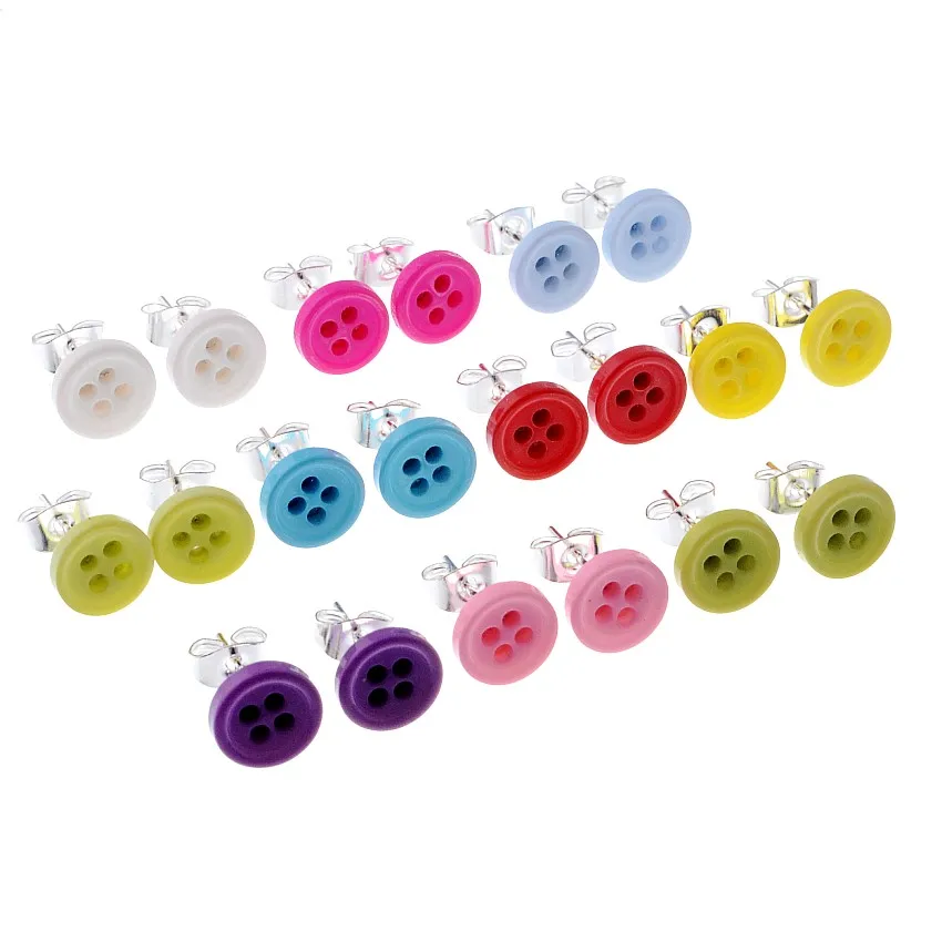 Doprava zdarma 10ks (5pairs) Candy Funky Button Chawring Príspevok roztomilý sladký darček B0027